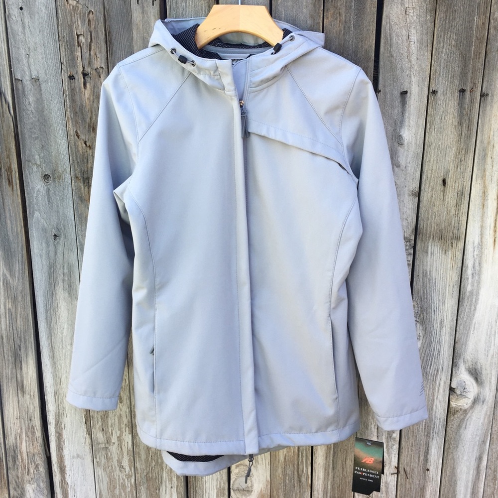 NWT New Balance Softshell 4 Way Stretch Jacket Gray S - Picture 14 of 14